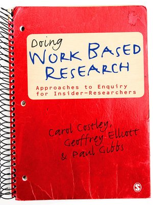 cover image of Doing Work Based Research